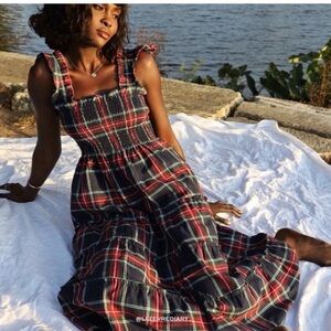 Hill House home Ellie Nap Dress Navy Tartan